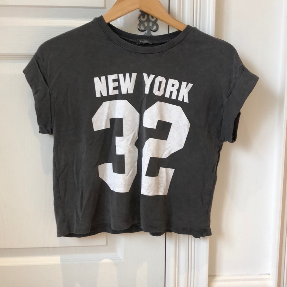 Brandy Melville Crop New York T-Shirt